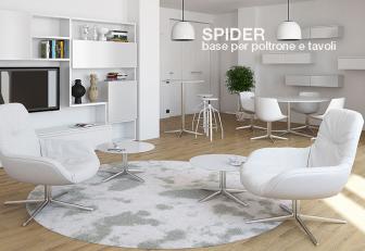 Spider: base per poltrone e tavoli